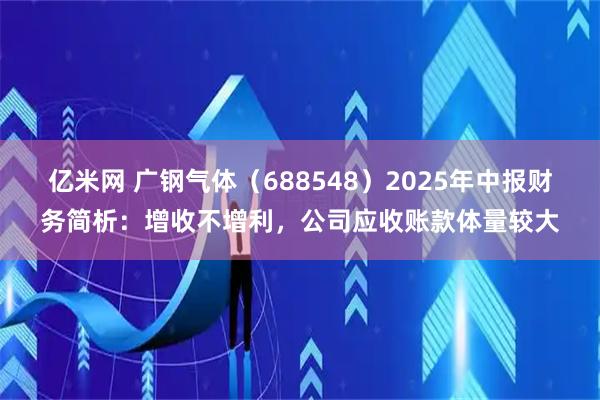 亿米网 广钢气体（688548）2025年中报财务简析：增收不增利，公司应收账款体量较大